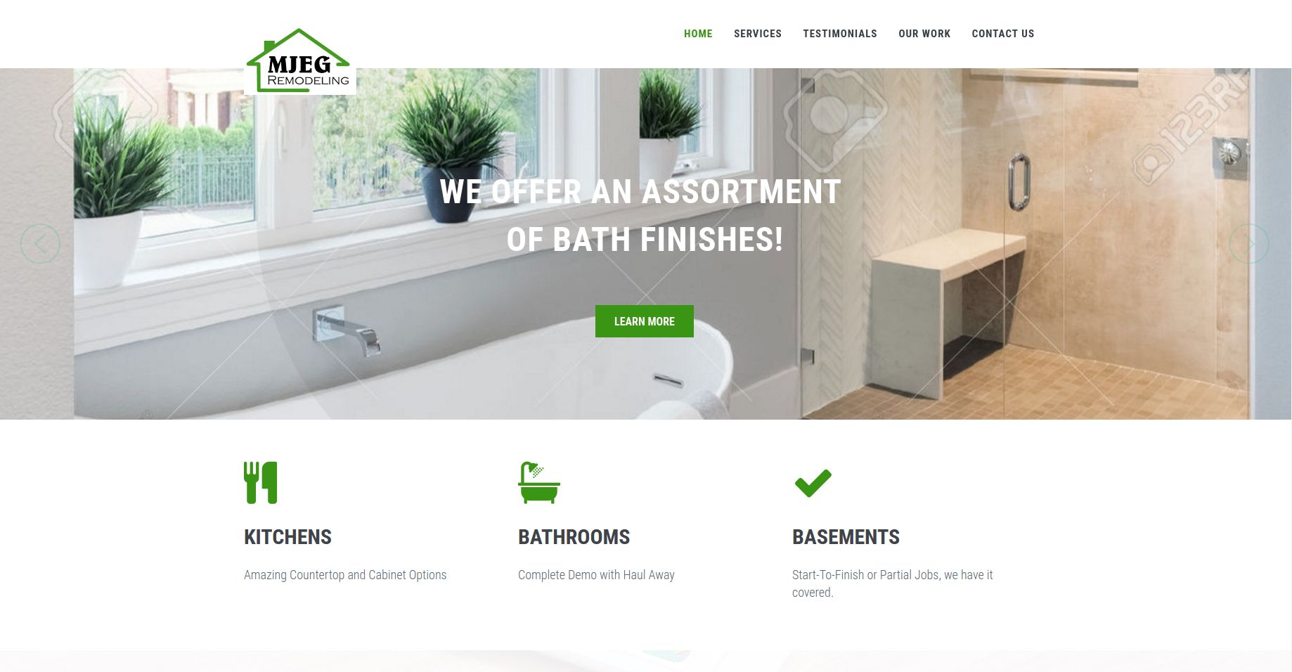 Websites by Daniel Portfolio (MJEG Remodeling)