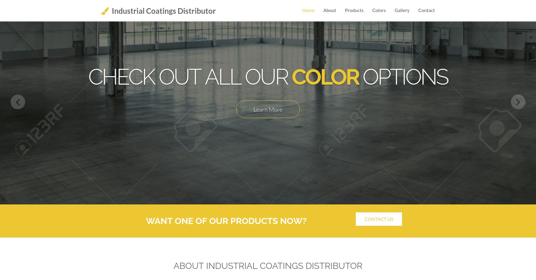 Websites by Daniel Portfolio (Industrial Coatings Distributor)